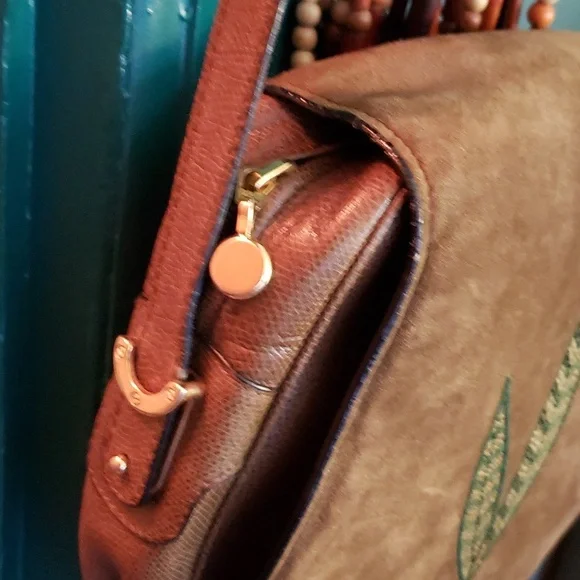 Leather Purse Botanical - Picture 2 of 4